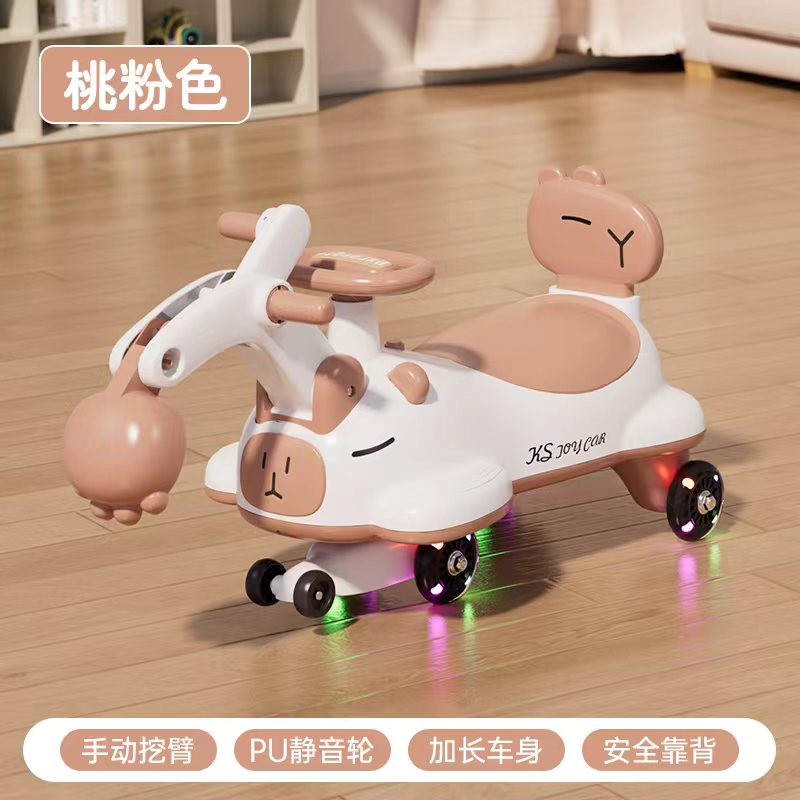 儿童挖机扭扭车产品图