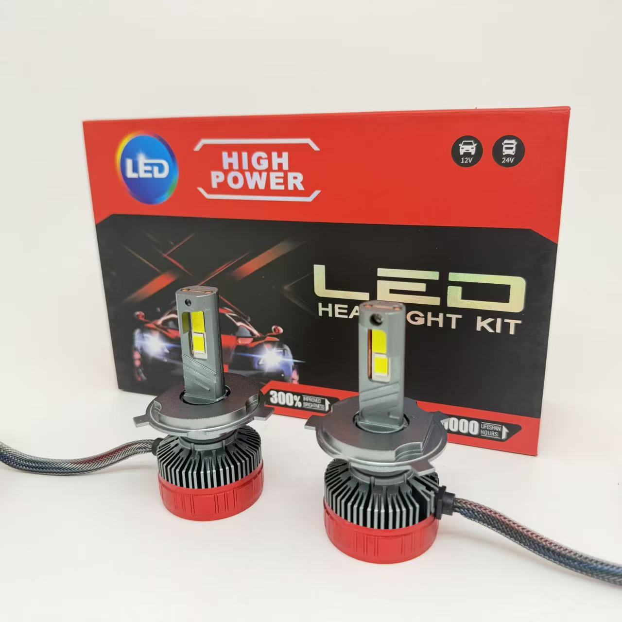 Car LED headlights 130W, high-brightness led spotlights H1H3H4H7 9005, high beams V130 type Application Scenario