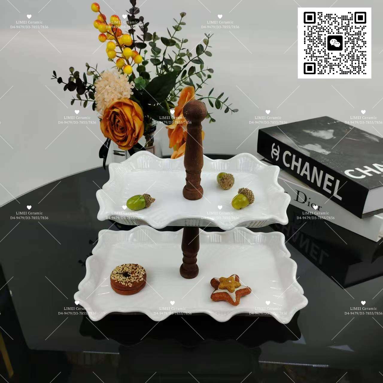 Limei Ceramic dessert decorative tray, high-end Nordic pastry plate, creative and exquisite pastry presentation, factory direct sales Application Scenario