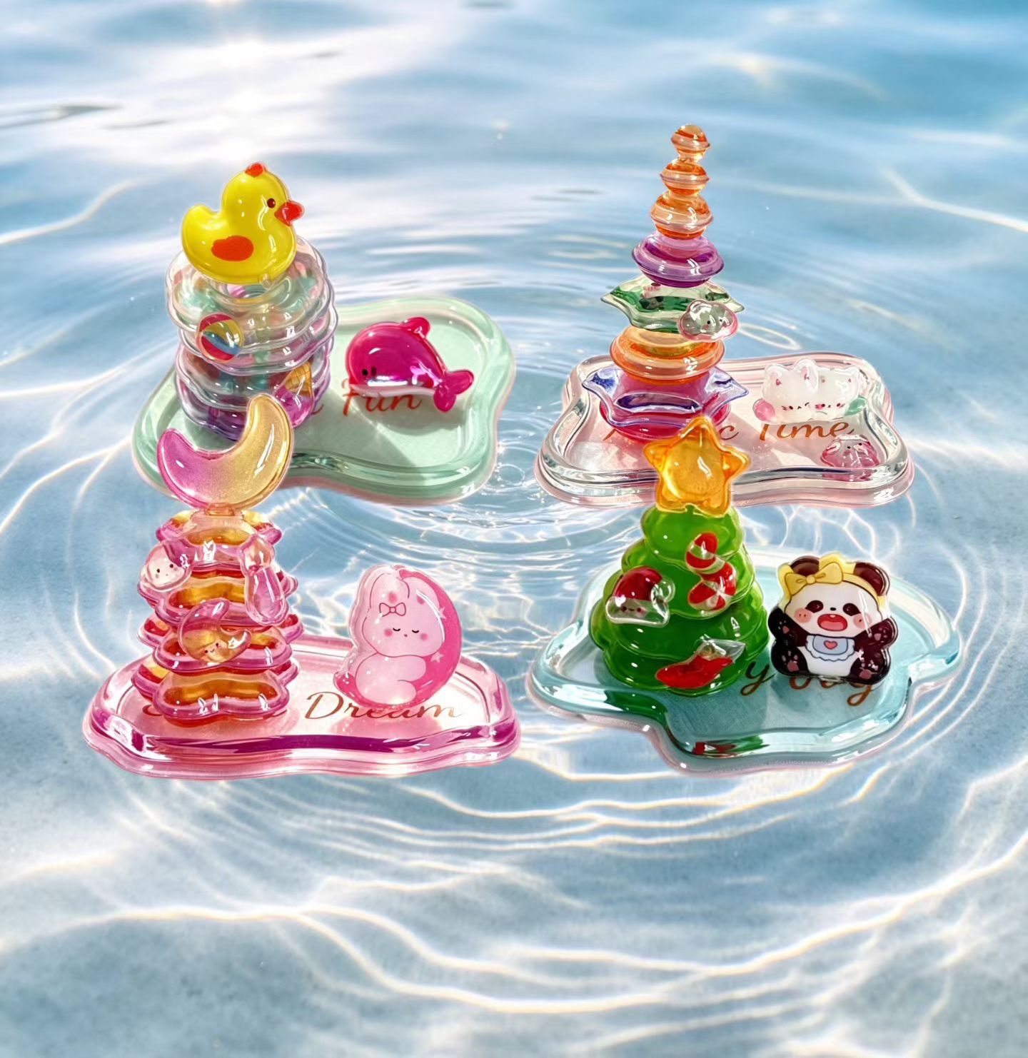 3D embossed Jenga crystal stickers, children's handmade, girls' diy handmade ornaments, stress-relieving three-dimensional decorative stickers pic 8