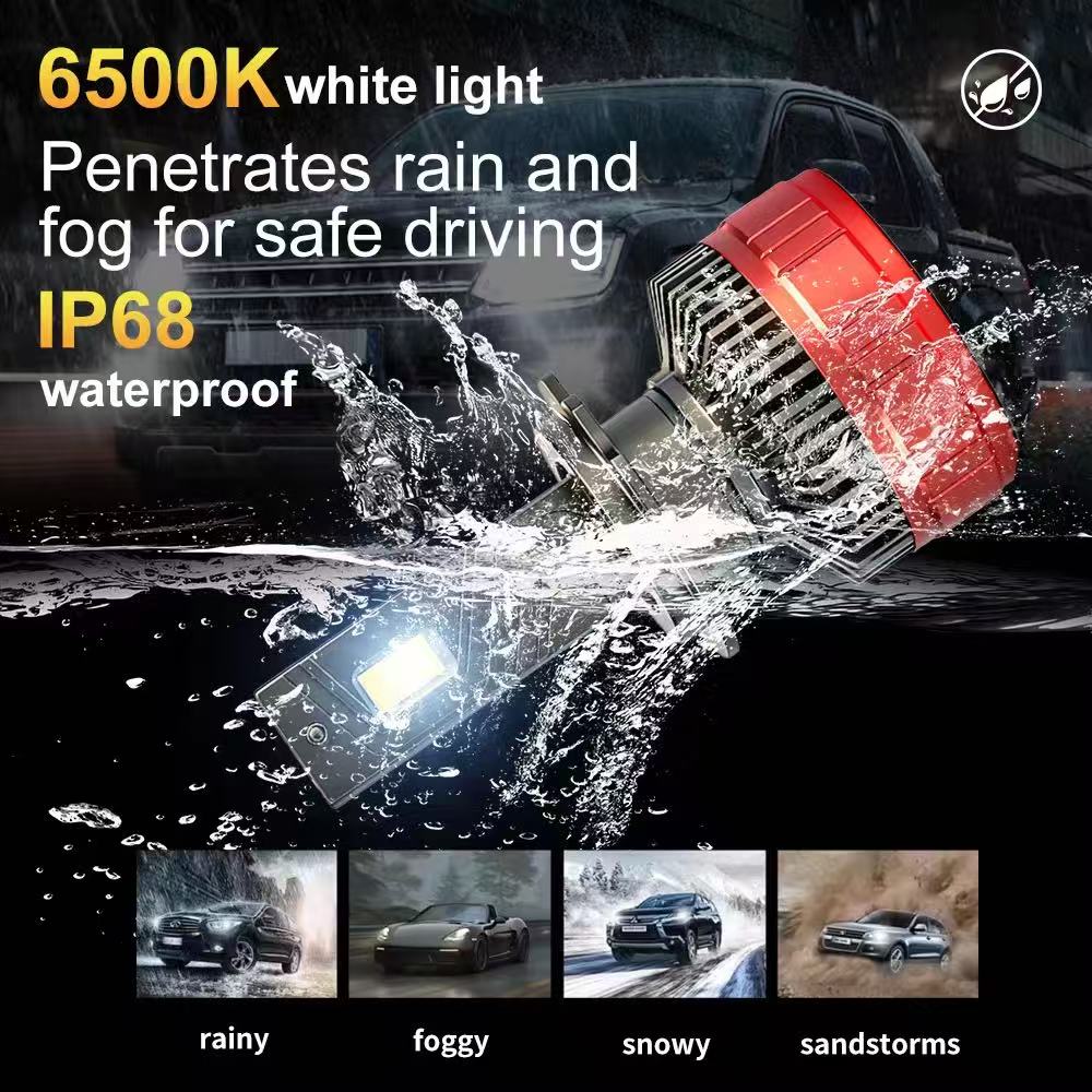 Car LED headlights 130W, high-brightness led spotlights H1H3H4H7 9005, high beams V130 type pic 8