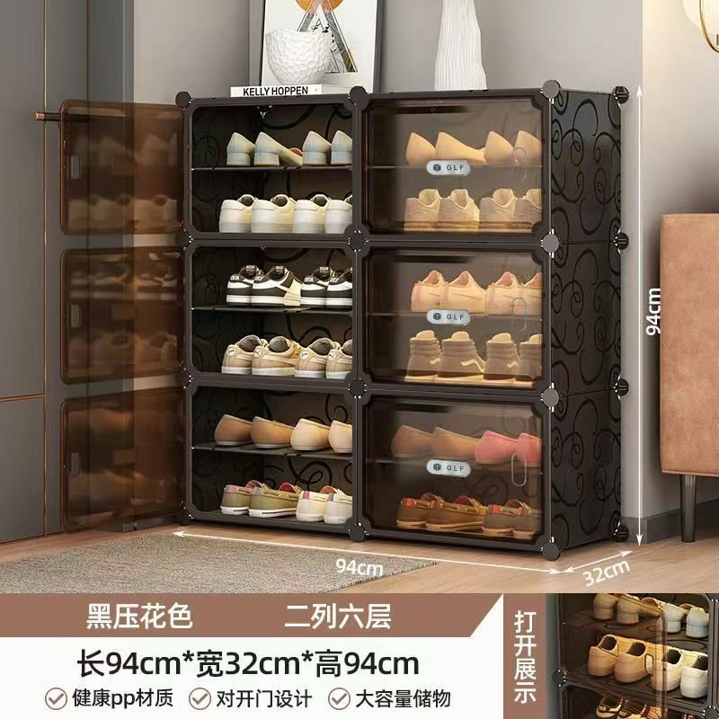 【GLF】 High-end light luxury shoe rack, dormitory home, multi-layer transparent shoe cabinet, bedroom storage, dust-proof, assembled shoe box detail image 10