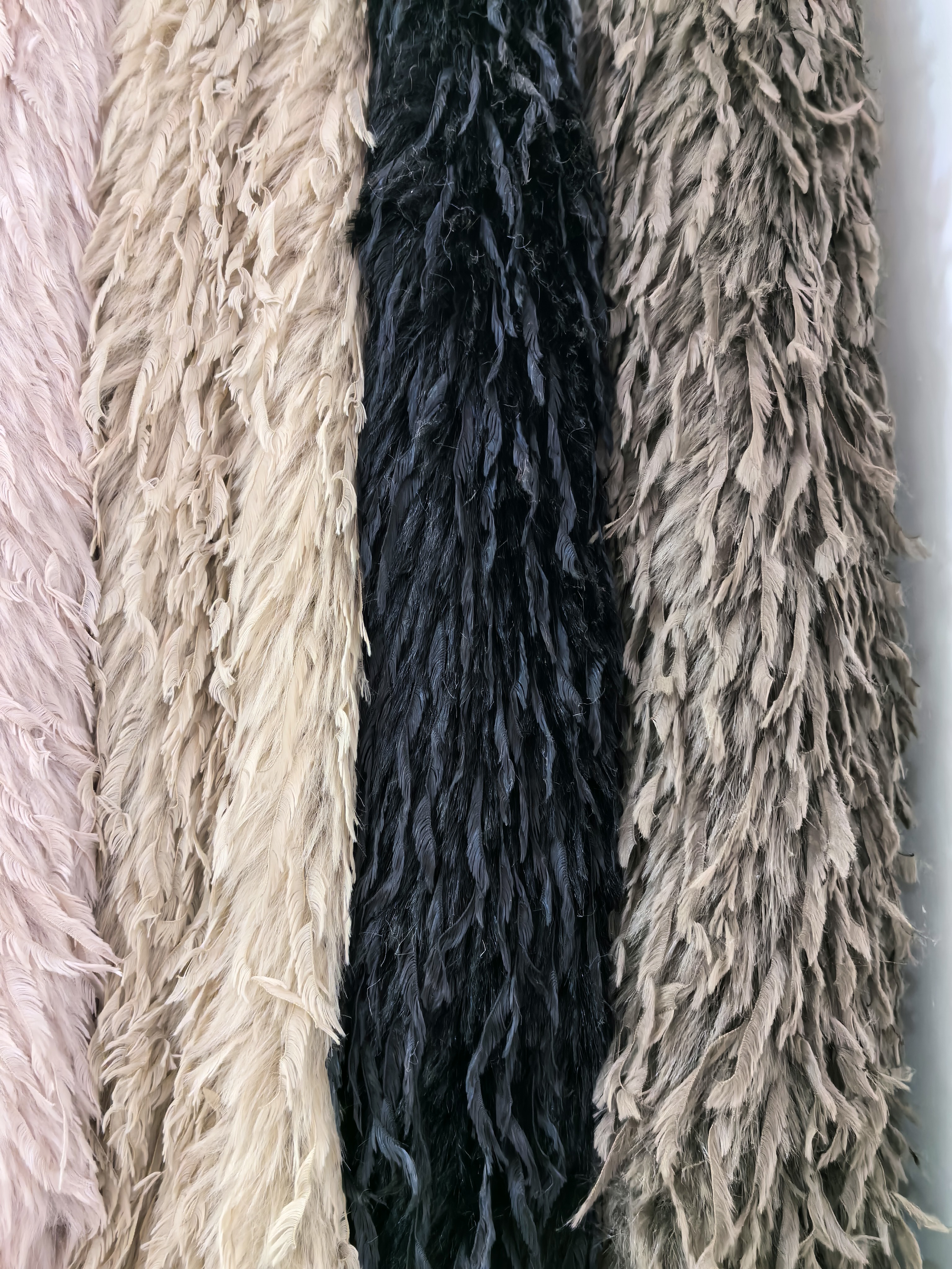 Plush fabric, feather down, feather feather Toka bag and clothing fabric