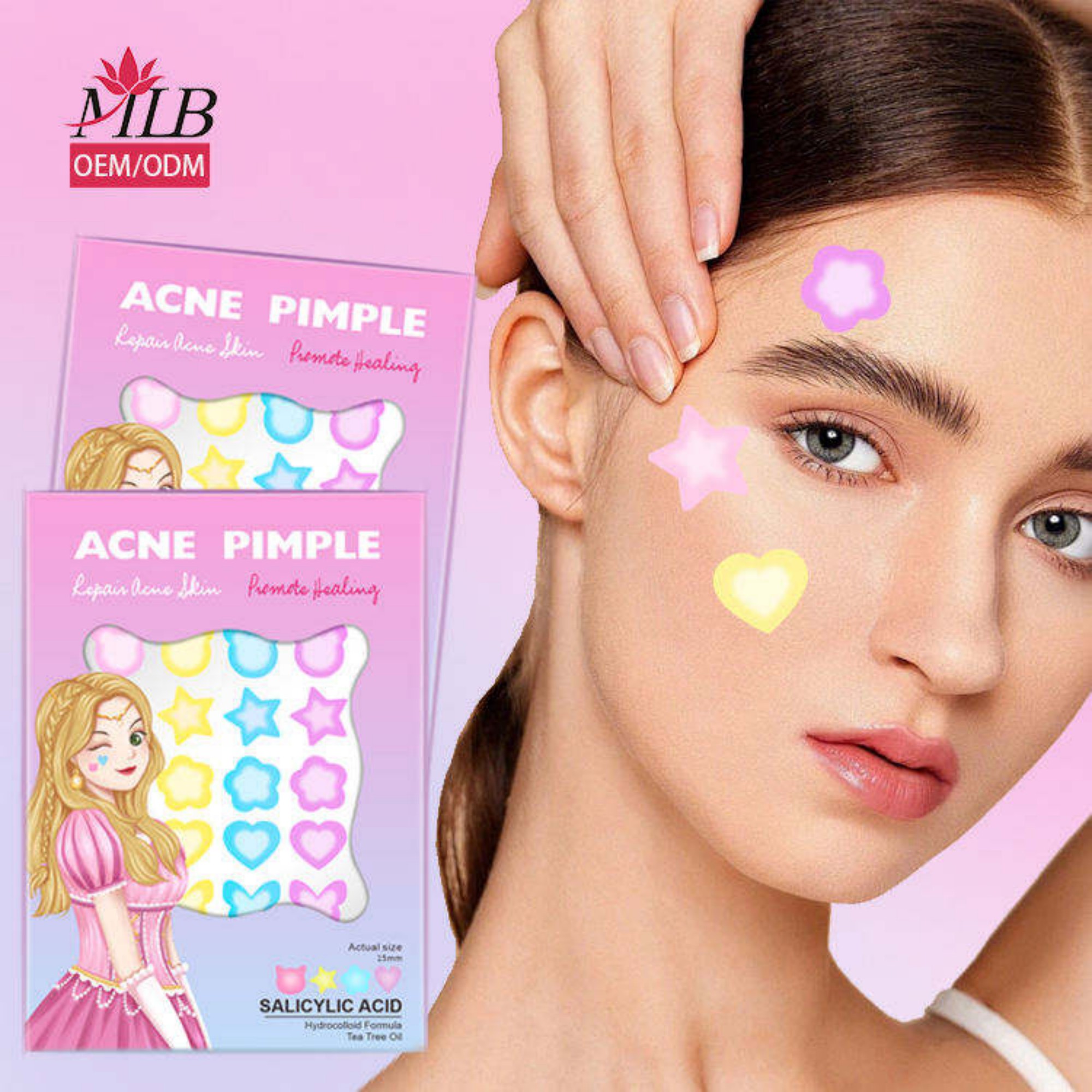 Customized labels, variable-shaped acne patches, dot-shaped acne care acne patches Application Scenario