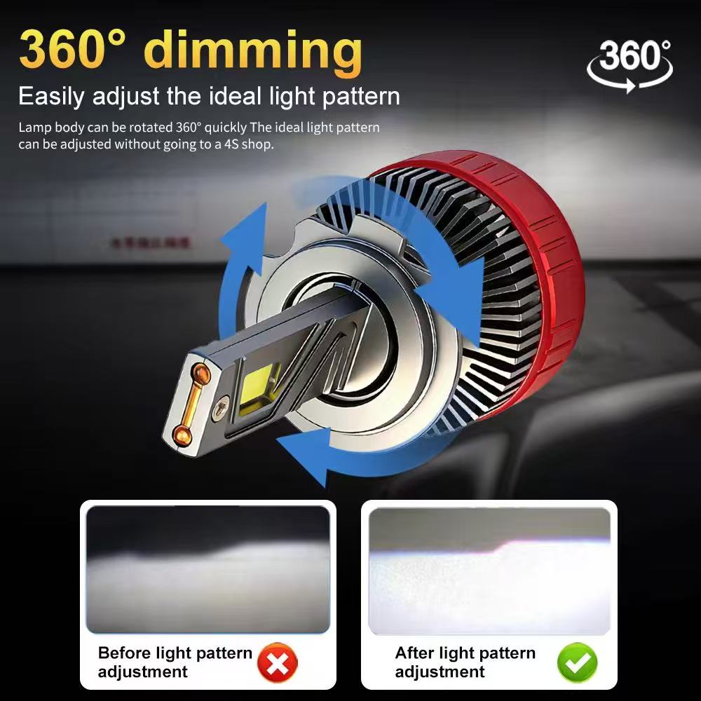Car LED headlights 130W, high-brightness led spotlights H1H3H4H7 9005, high beams V130 type pic 7