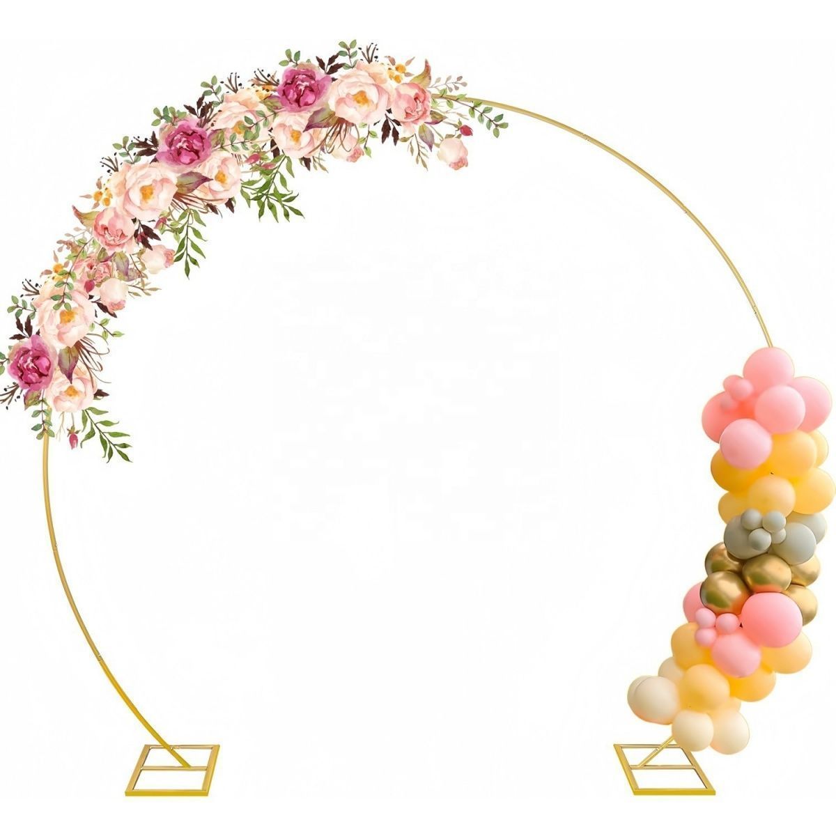Cross-border metal arch wedding festival arched sect venue decoration props, multiple types of circular iron brackets wholesale