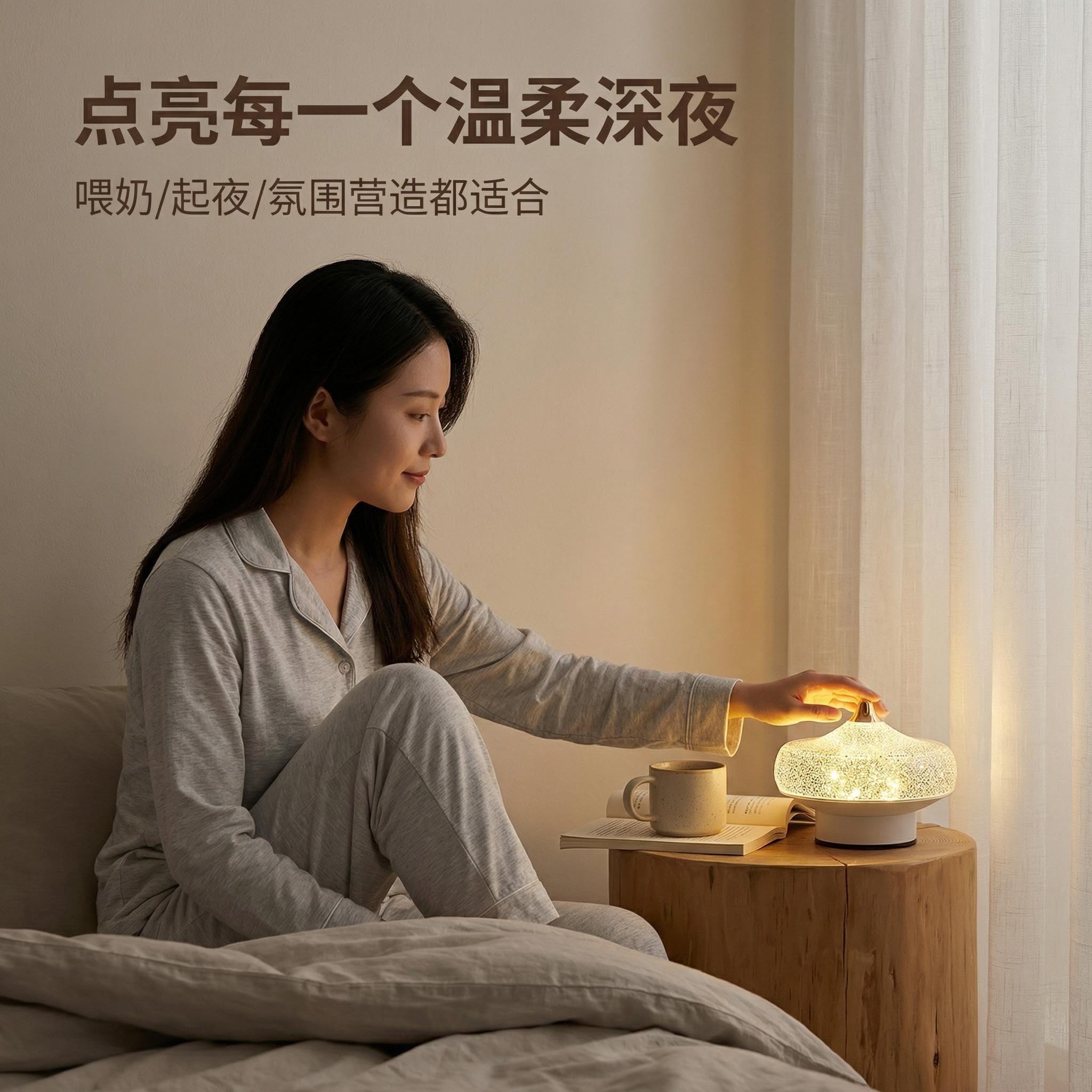 2026 New style Jilian Lighting fixtures, Sparkling Diamond soft light Night lights, table lamps, night market stalls, starry sky lights, small night lights, children's romantic night lights details Picture