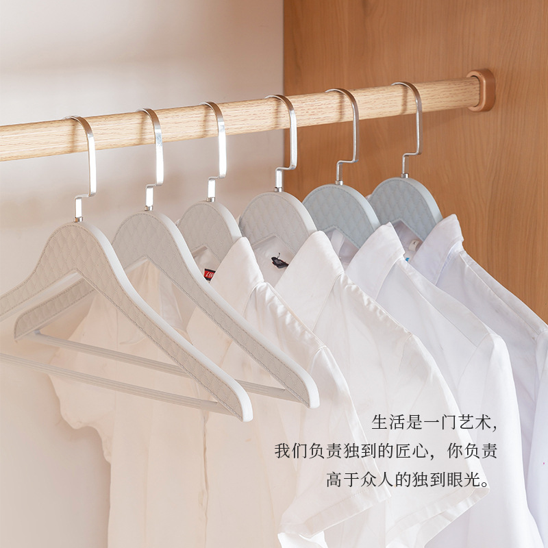 衣架家用晾衣服架衣挂成人衣撑皮革纹衣架挂钩服装店宿舍学生衣架 产品图