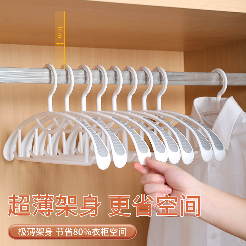 衣架衣挂撑家用衣挂无痕不起包变形衣架晾衣服防滑防肩角衣柜衣撑衣架衣架成人挂衣架产品图