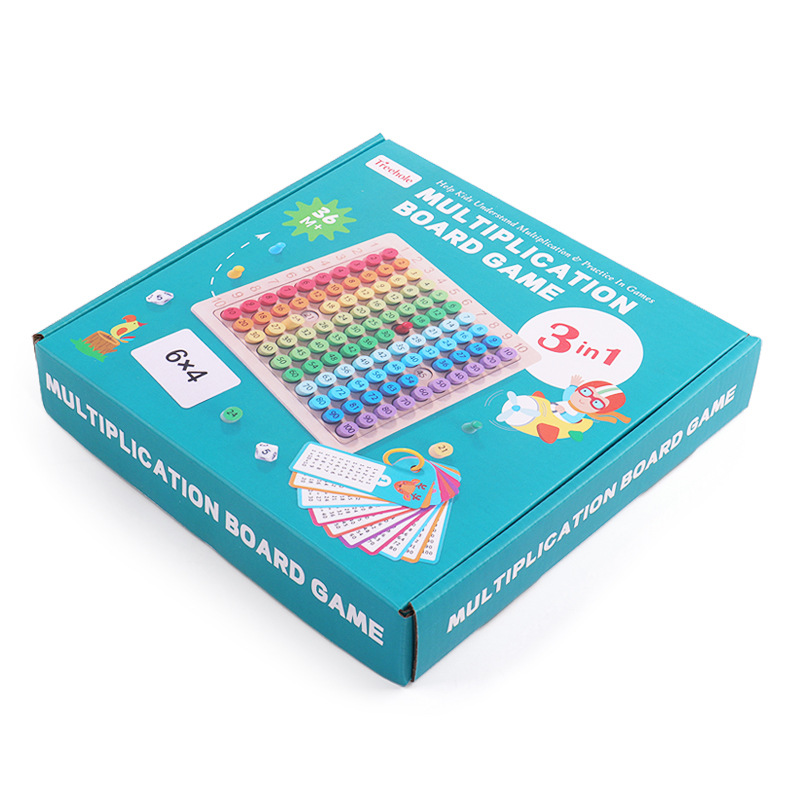 Cross-border children's wooden three-in-one 99 multiplication table board, number board, early education primary school students' math intelligence teaching toy detail image 14