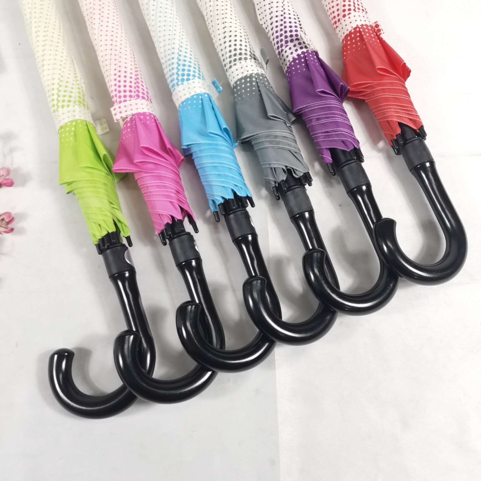 65 cm 8-bone fiber umbrella, umbrella, walking stick, umbrella, women's outdoor details Picture