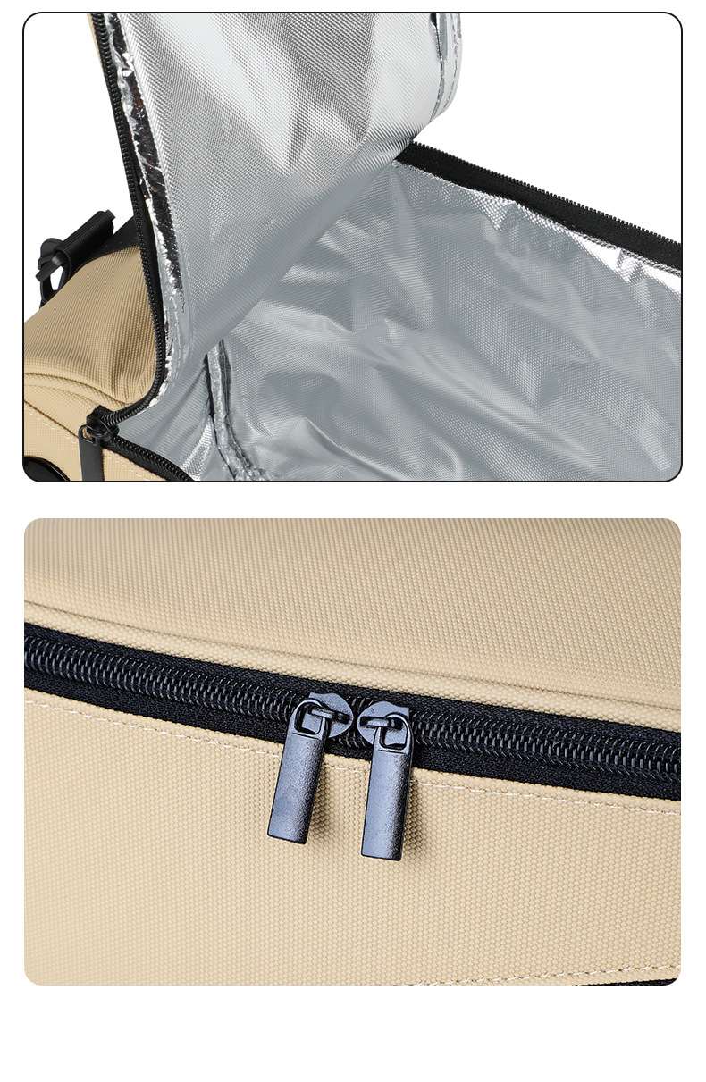 The new handbag thermometer shows that the insulated bag can be slanted across the camping bag, student trend outdoor fresh-keeping ice bag detail image 9