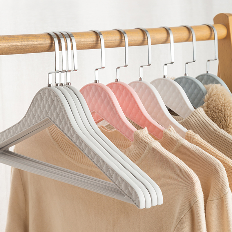 衣架家用晾衣服架衣挂成人衣撑皮革纹衣架挂钩服装店宿舍学生衣架 细节图