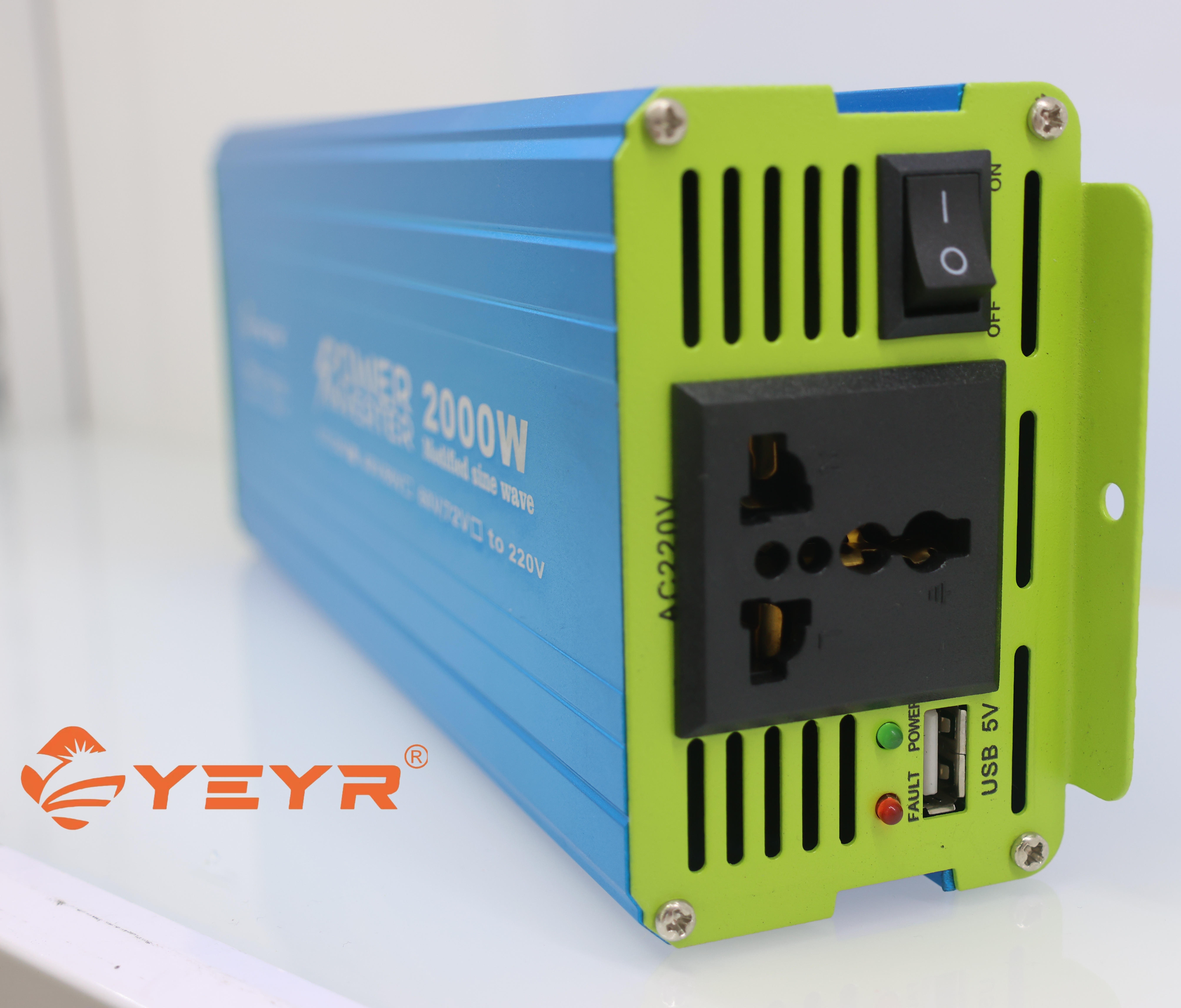 YEYR2000W blue power inverter 12V/24V-220V household photovoltaic inverter details Picture