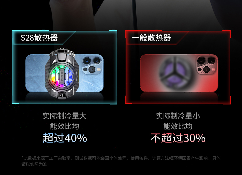 The new S28 mobile phone has a heat sink, semiconductor ice, digital display, three-speed back clip, and is suitable for live streaming, gaming, e-sports, and PUBG pic 10