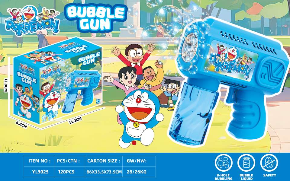 Bubble machine, children's summer outdoor leisure cartoon smoke bubble gun toy bubble toy traditional bubble machine Specification image