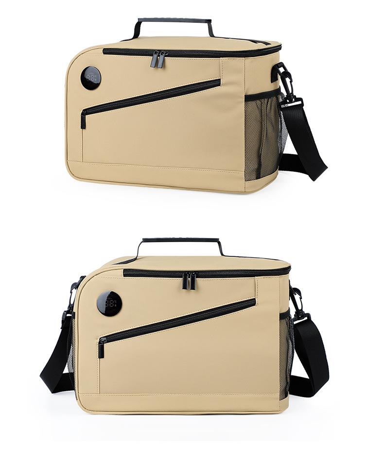 The new handbag thermometer shows that the insulated bag can be slanted across the camping bag, student trend outdoor fresh-keeping ice bag detail image 8