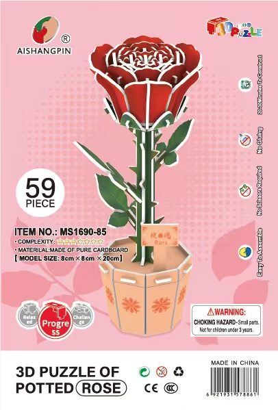 Children's educational puzzle toys, everlasting flower bouquets, three-dimensional puzzles, promotional items, gifts detail image 4