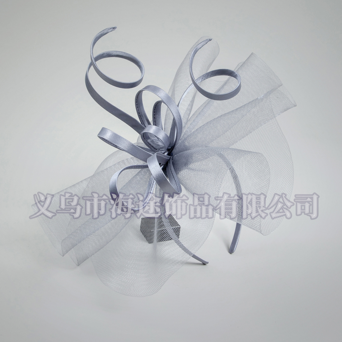 Elegant women's silver mesh top hat, fashionable headwear, elastic mesh single-sided Application Scenario
