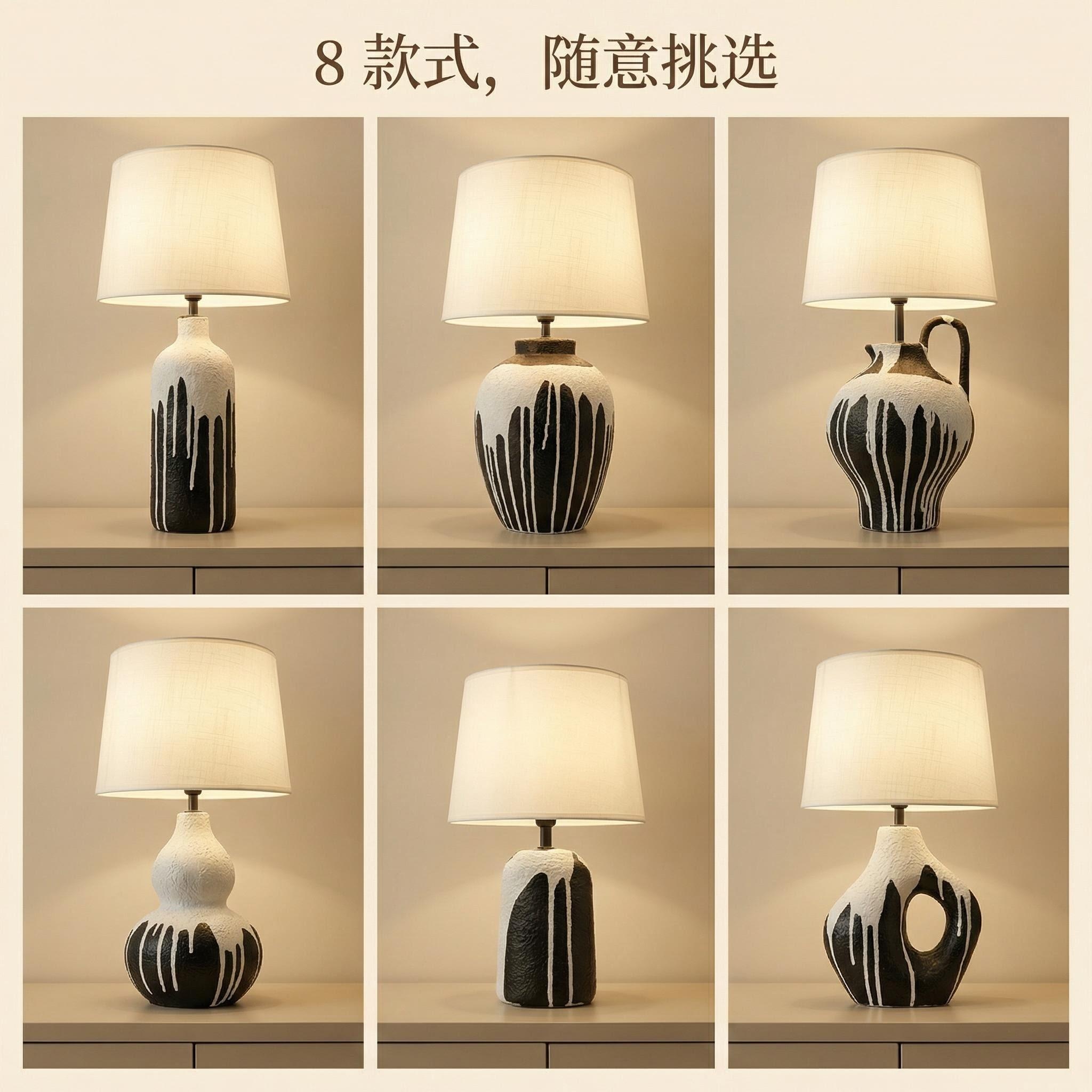 In 2026, Jilian's new ink-wash art ceramic table lamp with lotus seat is a simple and modern home decoration Application Scenario