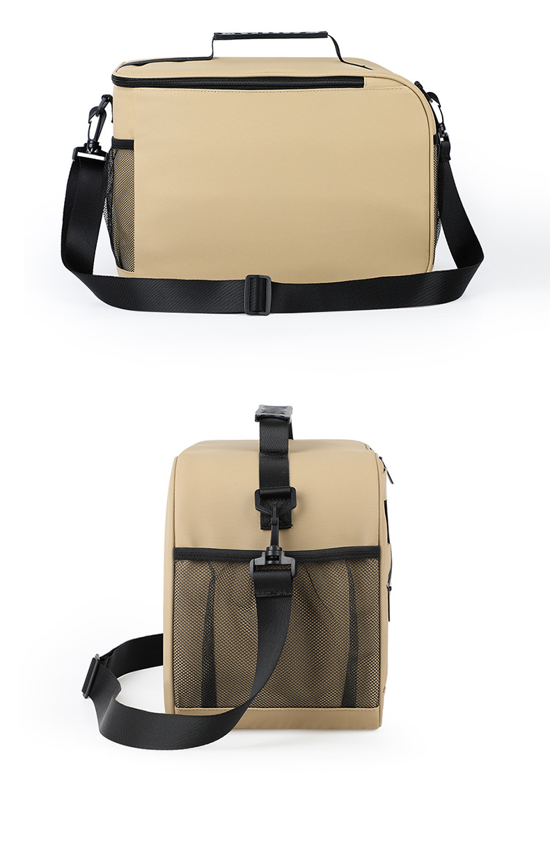 The new handbag thermometer shows that the insulated bag can be slanted across the camping bag, student trend outdoor fresh-keeping ice bag detail image 11