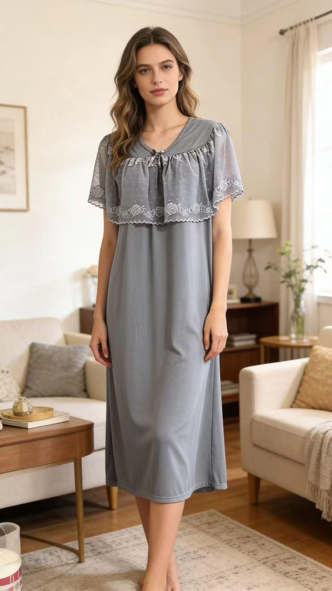 Ladies' pajamas and nightgown set: Comfortable and soft home pajamas for ladies details Picture
