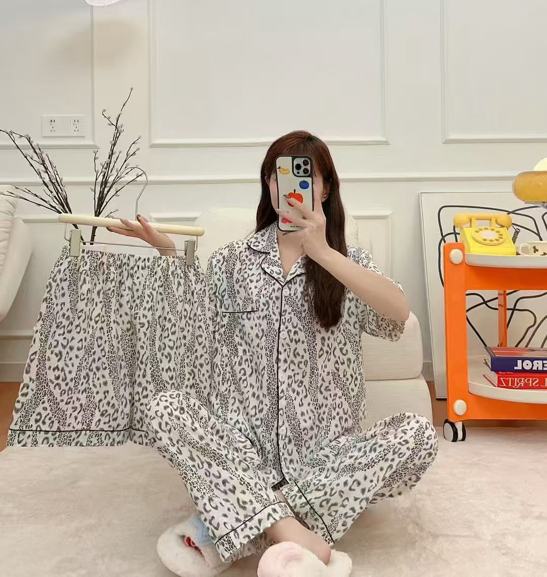 Korean long-sleeved pajama for women, cross-border uniform size pajama pants for women, comfortable and breathable pajama for women, Korean version Item Picture