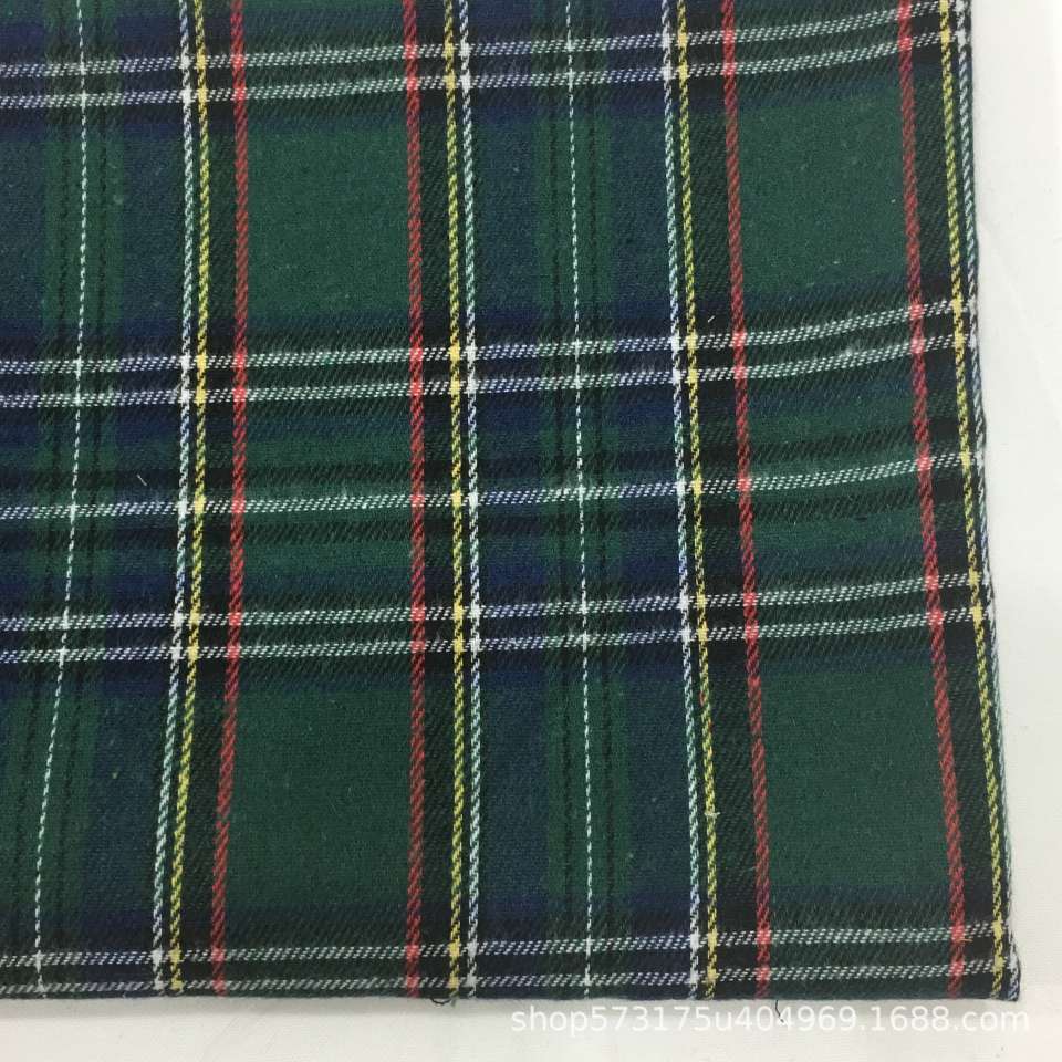 Christmas checkered flannel shirt fabric, pleated skirt, shoes, hats, bags fabric, polyester-cotton blended yarn-dyed checkered fabric, durable and attractive Specification image
