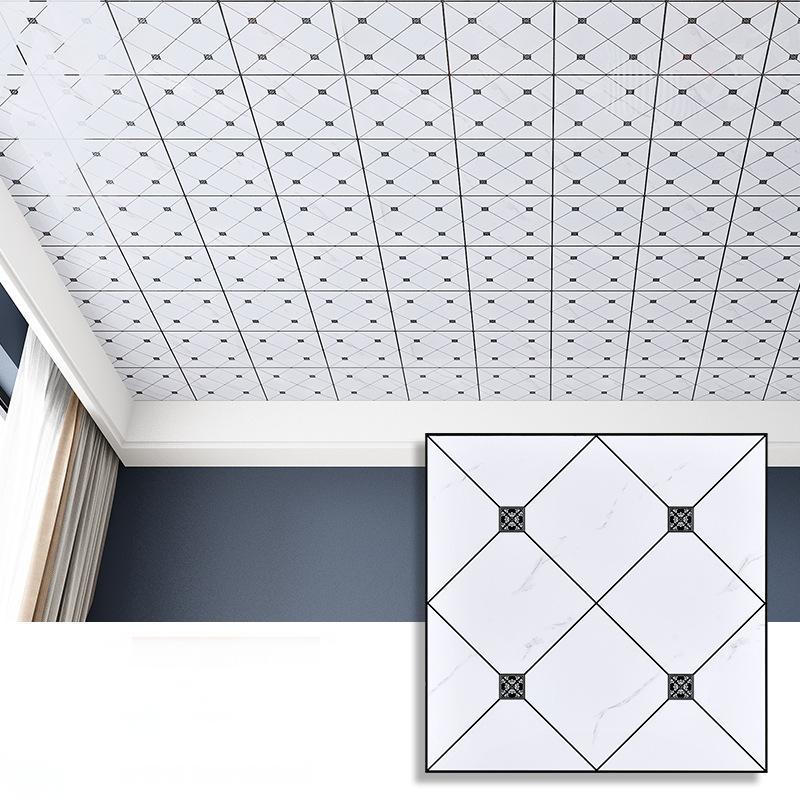 Ceiling stickers, self-adhesive wallpaper, bathroom ceiling self-installation, roof decoration and concealment, aluminum-plastic board self-adhesive wall stickers detail image 5