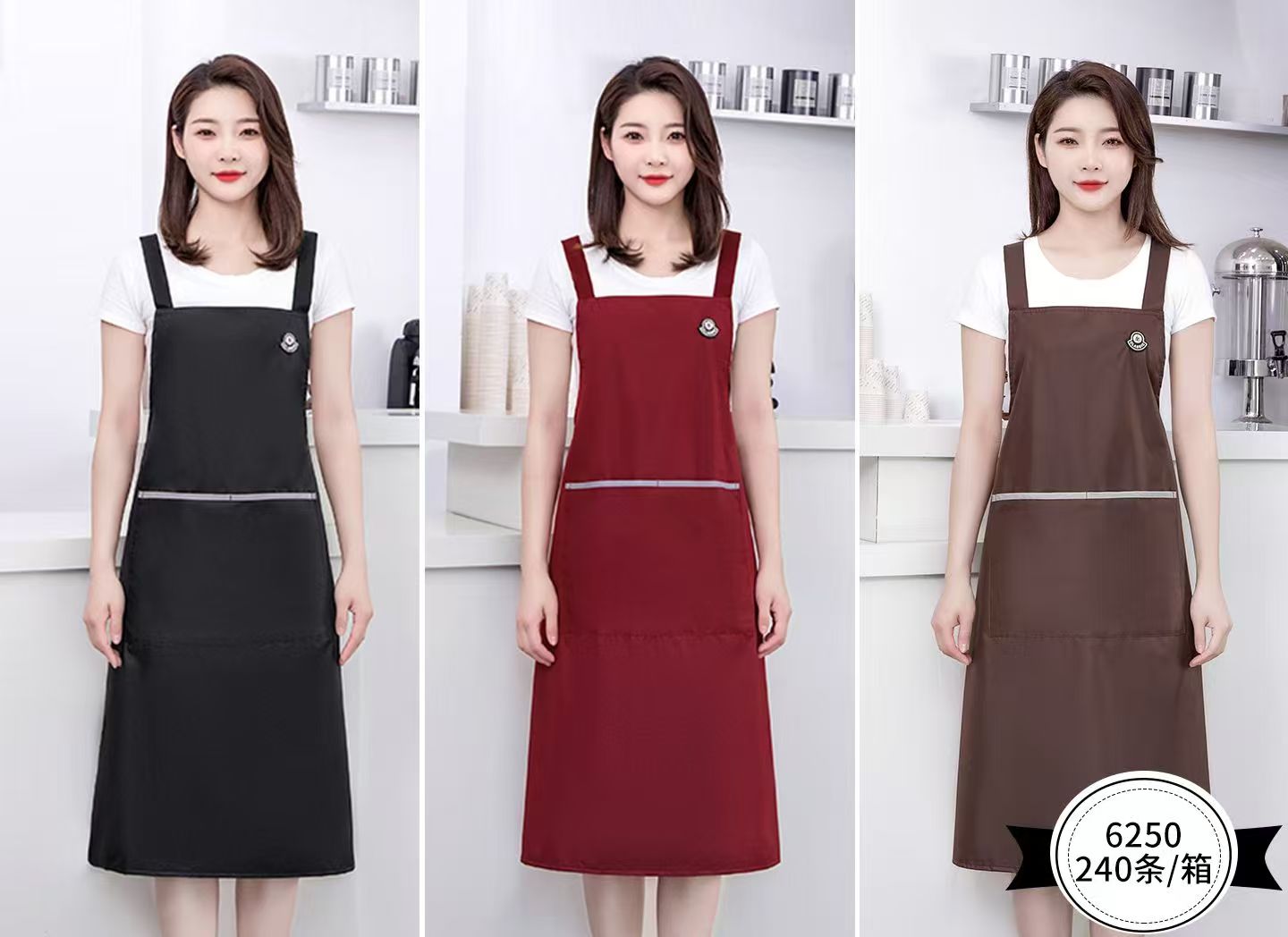 New extended and plump waterproof aprons for men and women, oil-resistant kitchen straps, waist wraps, catering work clothes, restaurant coverings New extended and plump waterproof aprons for men and women, oil-resistant kitchen straps, waist wraps, catering work clothes, restaurant coverings
