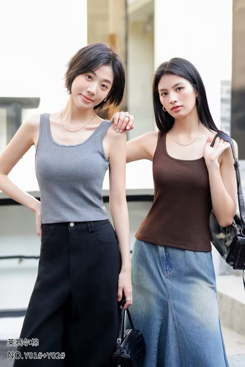 女士背心短款性感吊带打底不透背心女式修身内搭打底背心吊带151116629