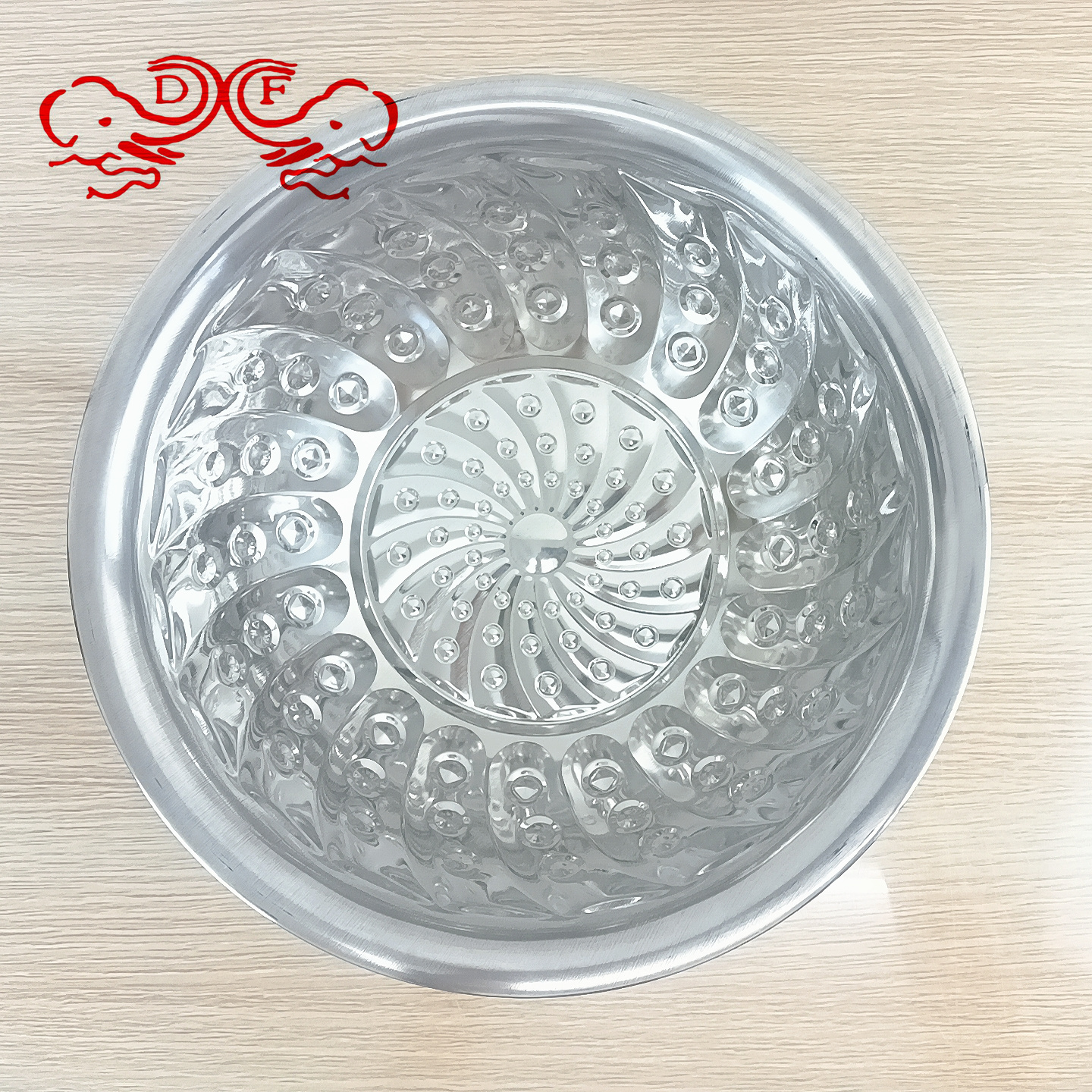 DF99260 Magnetic stainless steel pot, flowerpot, washbasin with cover plate, stainless steel pot, soup pot, DF TRADINGHOUSE Item Picture