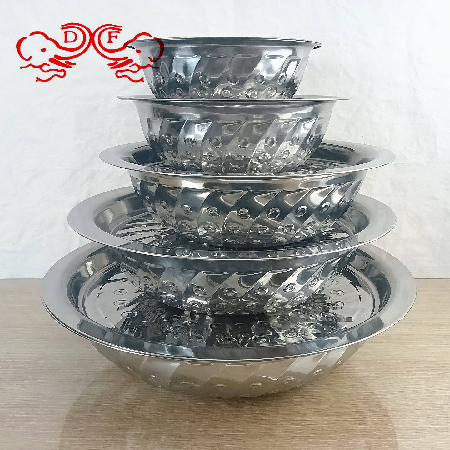 DF99260 Magnetic stainless steel pot, flowerpot, washbasin with cover plate, stainless steel pot, soup pot, DF TRADINGHOUSE details Picture