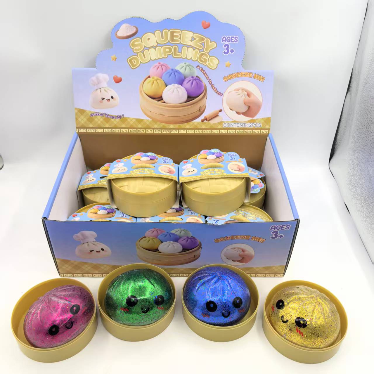 金片珠子大包子笼 创意可爱表情仿真包子 厂家直销