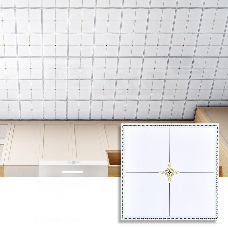 Ceiling stickers, self-adhesive wallpaper, bathroom ceiling self-installation, roof decoration and concealment, aluminum-plastic board self-adhesive wall stickers detail image 13