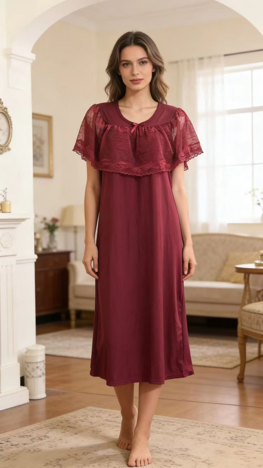 Ladies' pajamas and nightgown set: Comfortable and soft home pajamas for ladies Specification image