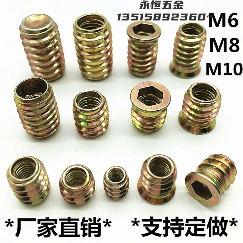 The screws and nuts are hexagon inside and hexagon outside