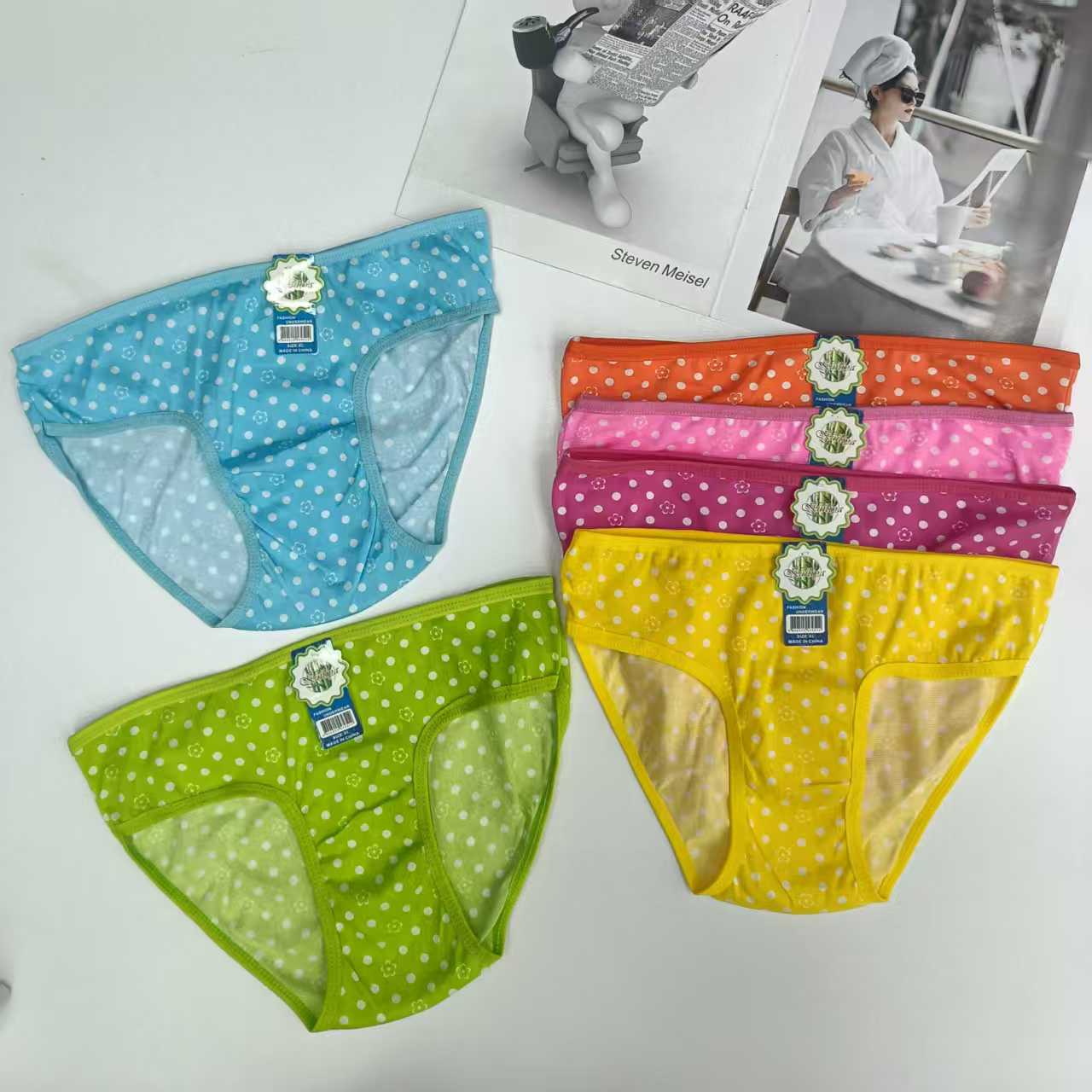 DD-6002 #XL export Underwear, Women's underwear, milk silk polka dot women's underwear, Women's briefs, underwear, QNI full figure