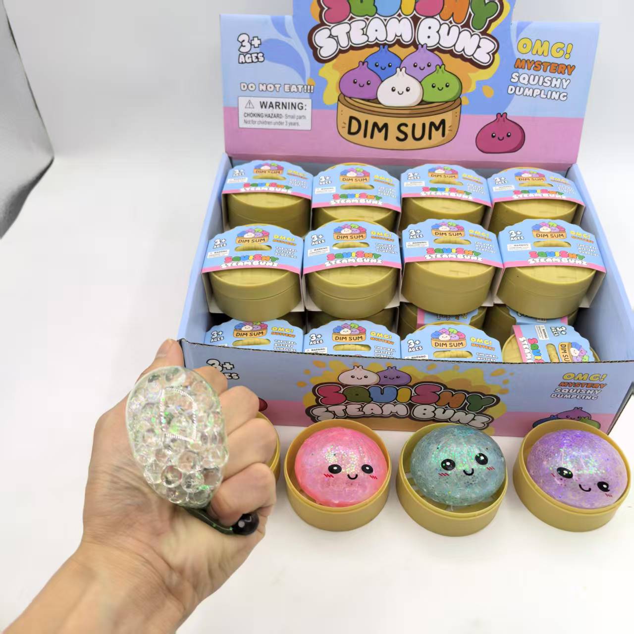 金片珠子小包子笼 创意可爱表情仿真包子 厂家直销细节图