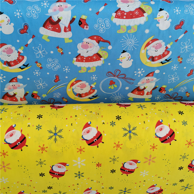 Best-selling Santa Claus printed fabric, all-cotton twill fabric, pure cotton patchwork Specification image