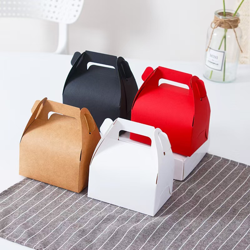 Small/Medium/large-sized portable Western pastry boxes, baking packaging, mousse egg tart boxes, candy food, takeout cake packaging boxes details Picture