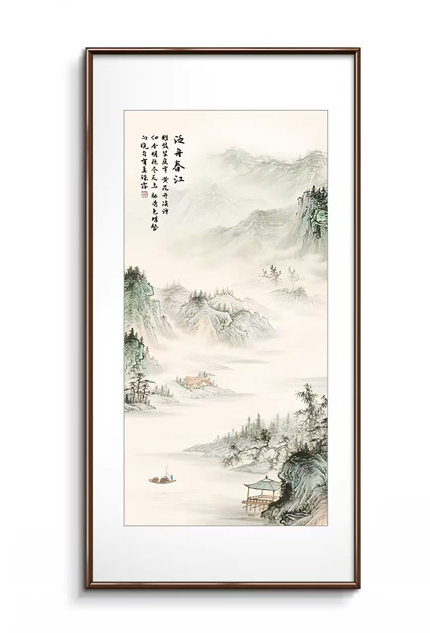 国潮手绘油画客厅玄关走廊挂画油画墙面装饰沙发背景画墙面装饰