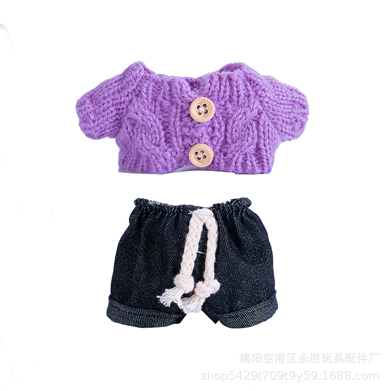 Only 15cm hanging piece, cloth, clothes, knitted sweater, jeans, replacement set, shoes, keychain, vinyl figurine details Picture
