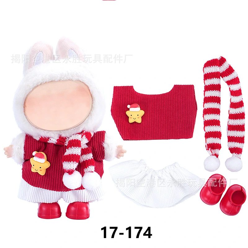 In stock, we offer 17cm plush Christmas workboy clothes for cross-border delivery for Christmas detail image 5
