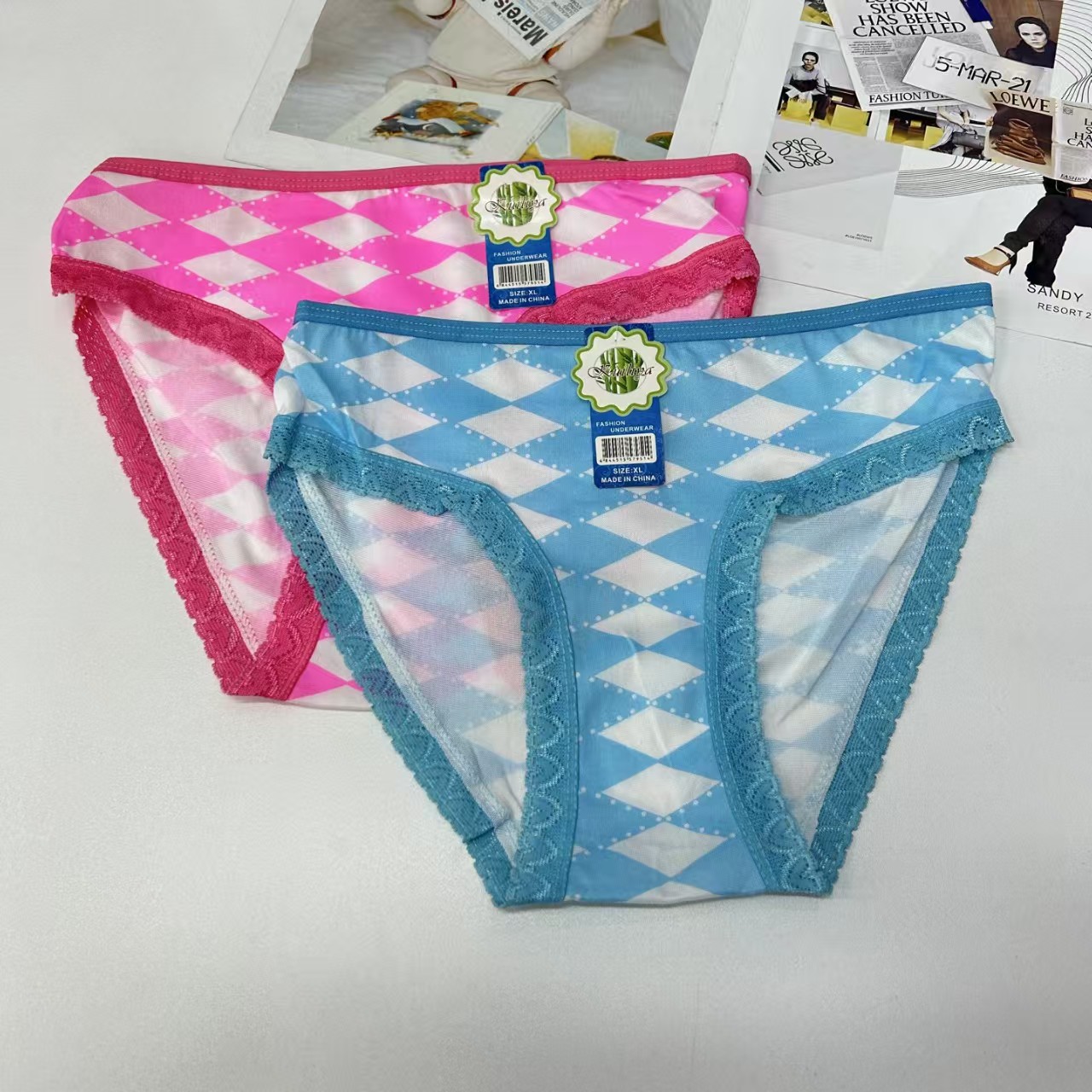 DD-7007 #XL export Underwear, Women's underwear, milk silk striped women's underwear, Women's briefs, underwear, QNI Application Scenario