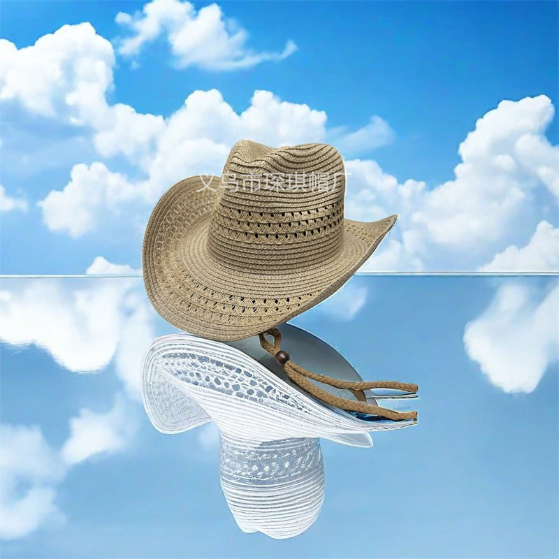 Summer new straw-woven hats, denim series, straw hats, Panama hats, sun protection and shade hats, beach vacation and beach hats, suitable for both men and women, suitable for outdoor travel and hiking
