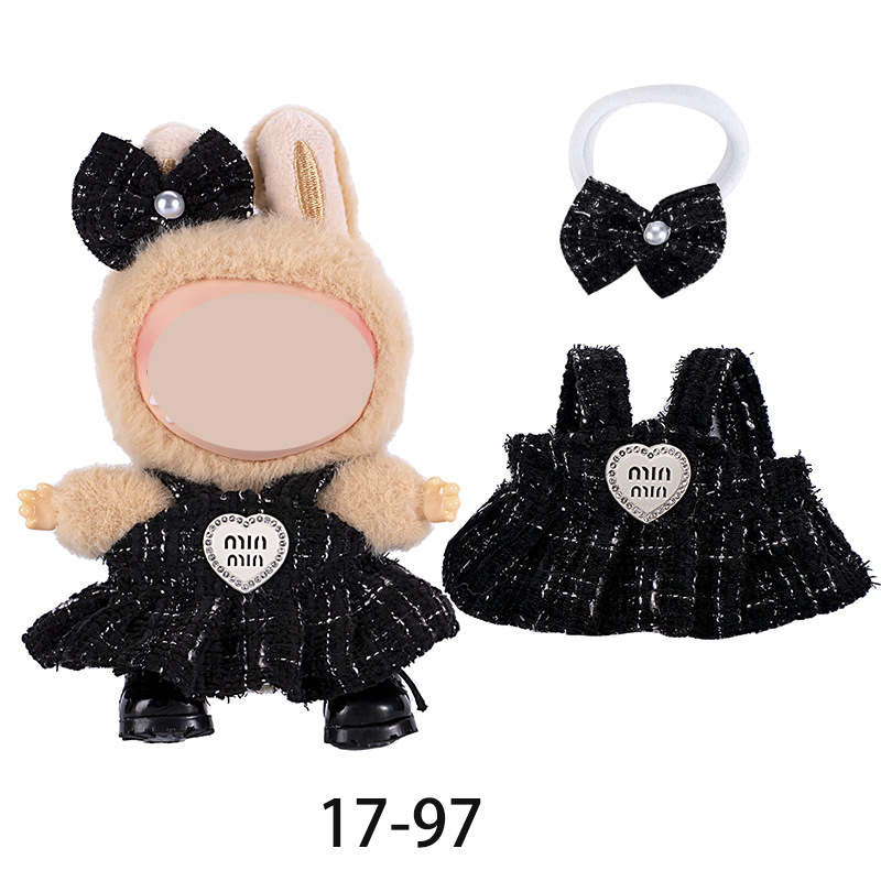 This set of clothes is only suitable for 17cm clothes, hanging pieces, baby clothes and 8-shaped checkered overalls Specification image