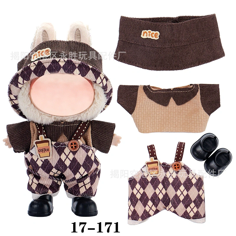 In stock, we offer 17cm plush Christmas workboy clothes for cross-border delivery for Christmas detail image 2