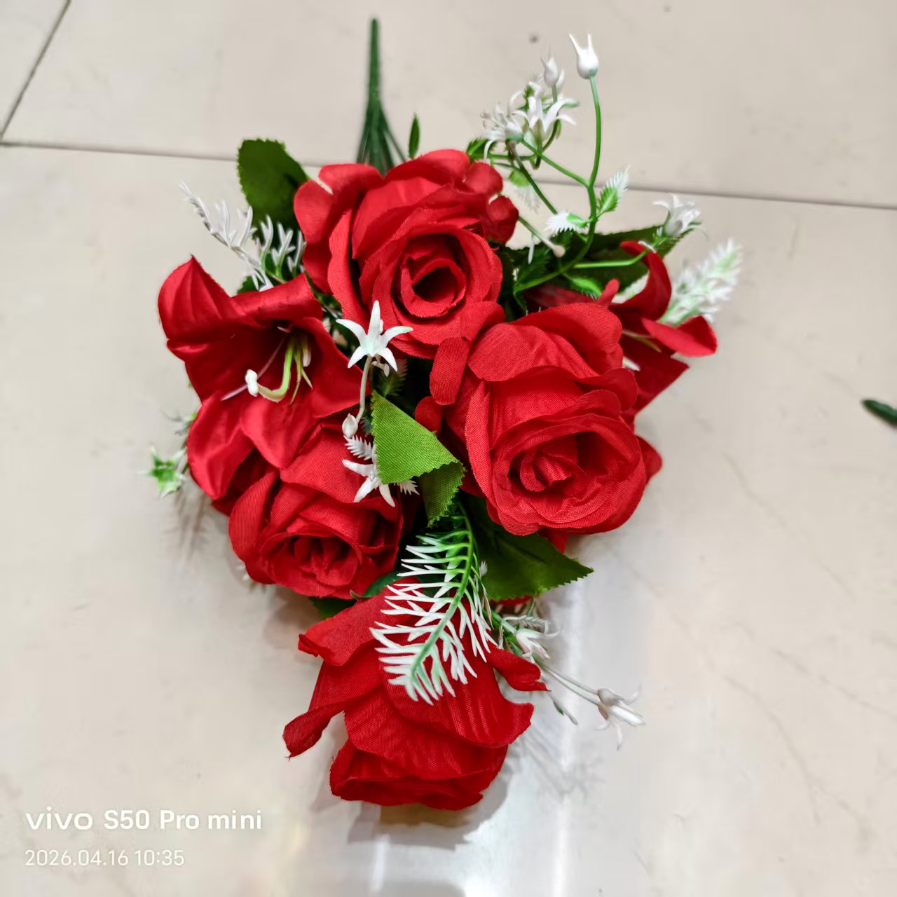 手工编织仿玫瑰花/玫瑰仿真/仿真花/花园/礼品仿真花产品图