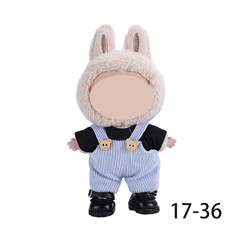 This clothing is only suitable for 17cm fabric vinyl dolls, plush toys and other wearable and dressingable clothing details Picture